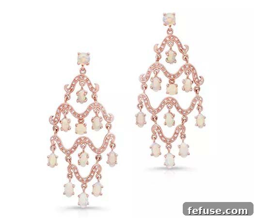 Beverley K Chandelier Opal and Diamond Earrings