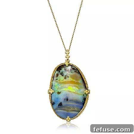 Amáli Boulder Opal Pendant Necklace