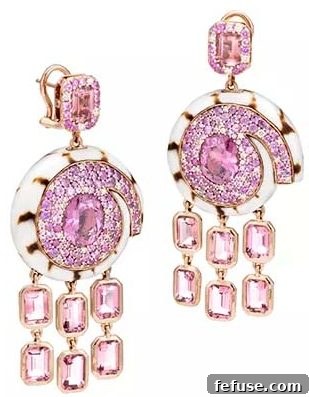 Cinta Gold Marble Cone Shell Earrings