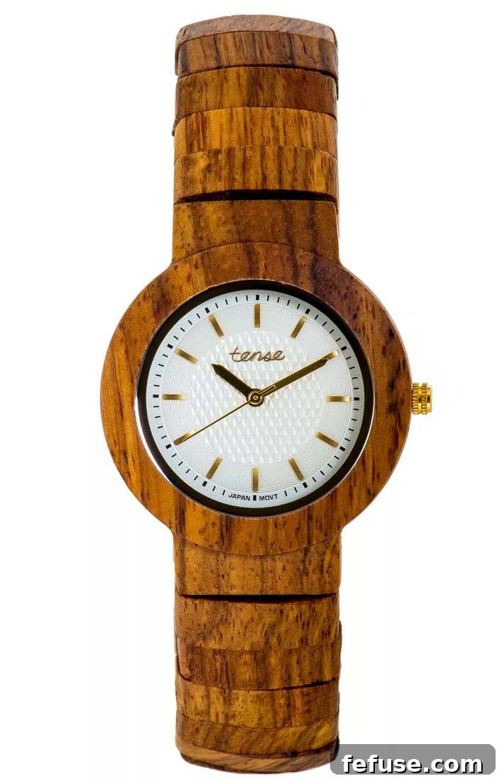 Tense Willow Teakwood Watch Tense Willow teakwood watch with stainless steel details