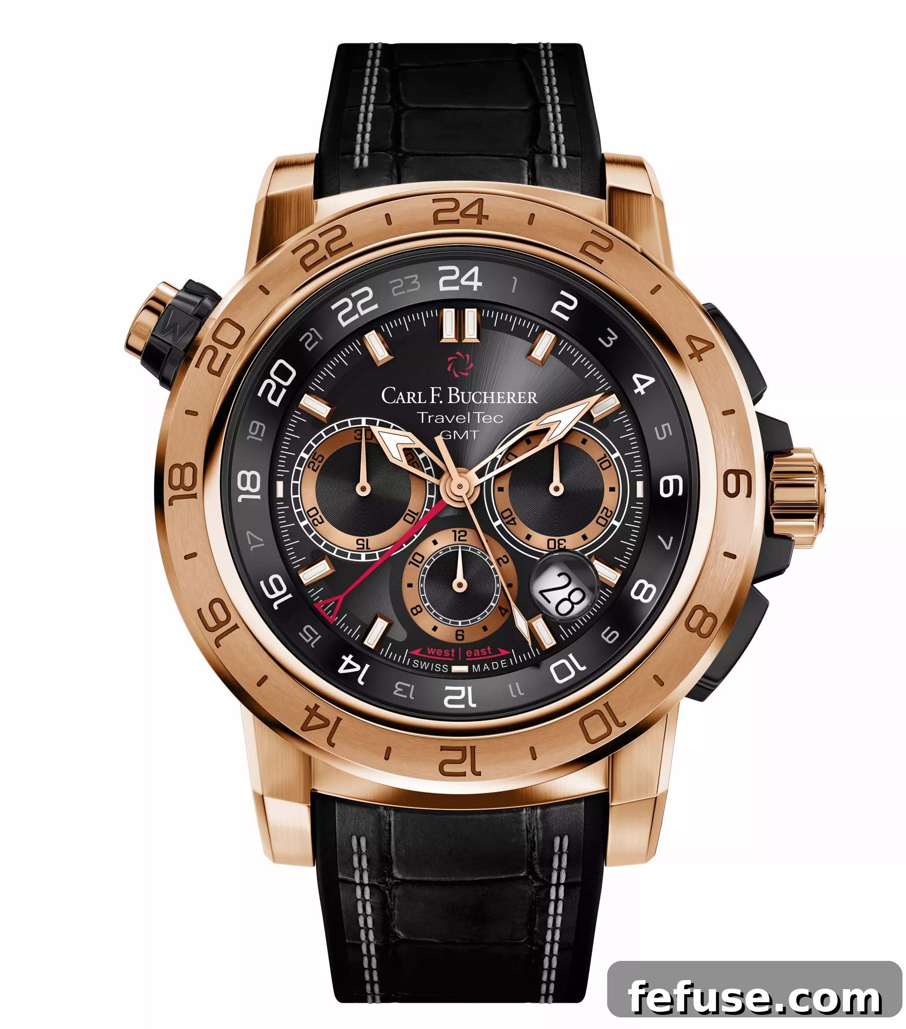 Carl F. Bucherer Patravi TravelTec II Carl F. Bucherer Patravi TravelTec II watch in 18k rose gold and blackened titanium