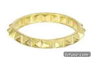 Catherine Weitzman Pyramid ring in 18k gold vermeil