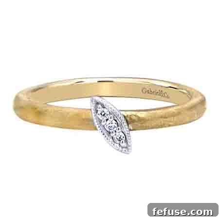 Gabriel & Co. ring in 14k yellow and white gold with diamonds