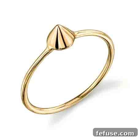 Sydney Evan Gold Spike ring in 14k yellow gold