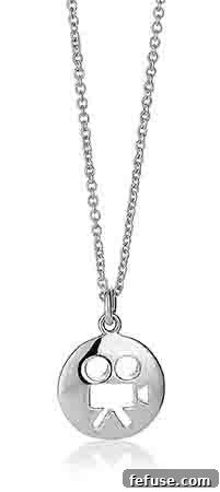 Movie Camera necklace in silver