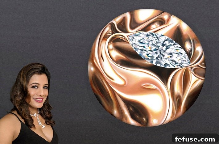 CIBJO Celebrates 100th with Ahluwalia Exhibit at Museo del Gioiello 2 The gemstone in the painting, Ahluwalia